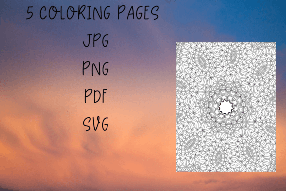 5 Coloring Page Bundle: Graphics & Coloring Pages Amp Review
