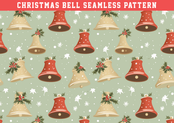 Christmas Bell Pattern: Graphics & Patterns