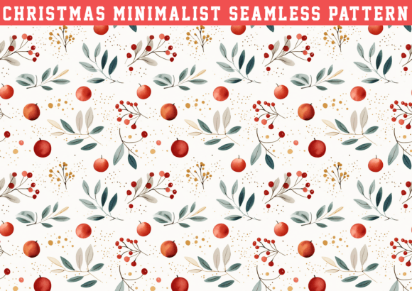Christmas Minimalist Seamless Pattern: Graphics & Patterns