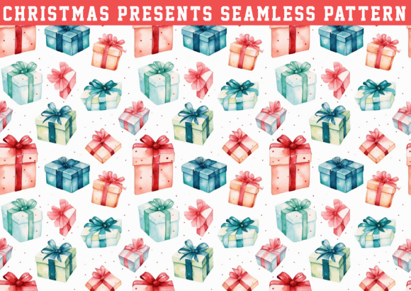 Christmas Present Seamless Pattern for Graphics & Patterns