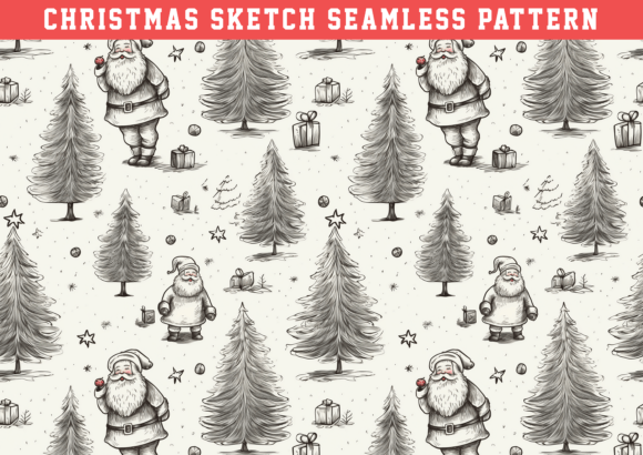 Christmas Sketch Pattern: Festive Graphics & Patterns Review