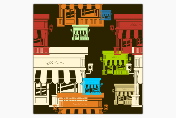 Dark Background Shop Building Pattern: A Graphics & Patterns Review