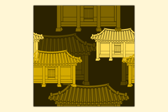 Dark Front Korean House Seamless Pattern Review