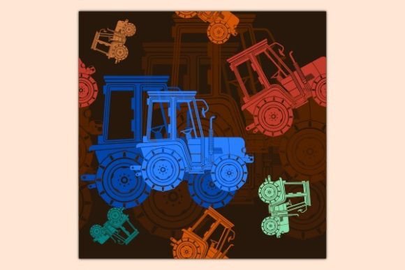 Flat Farm Tractor Dark Seamless Pattern: A Designer's Review