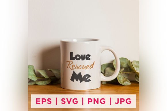 Love Rescued Me Cat Rescue Quote Sticker: Crafts Graphics