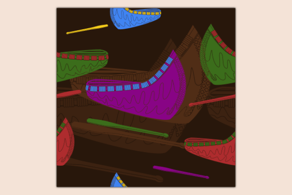 Native American Canoe Dark Pattern: Graphics & Patterns Review