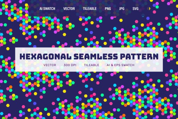 Neon Hexagon Geometric Seamless Pattern: Graphics Pattern Review