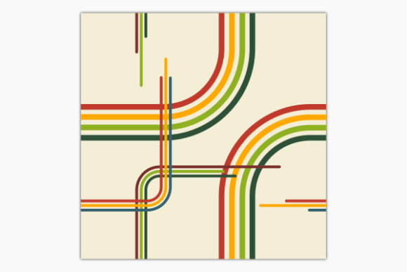 Retro Bent Stripes: Soft Seamless Pattern Graphics