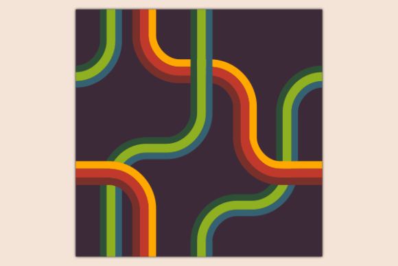 Retro Lines Dark Seamless Pattern: Graphics & Patterns Review