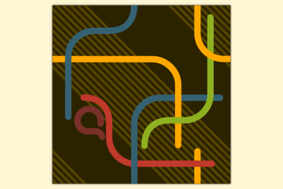 Retro Stripes Dark Seamless Pattern: Graphics & Patterns