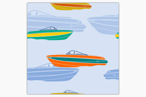 Seamless Pattern of Side Bowrider Boat: A Designer's Review