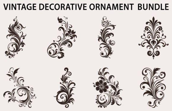 Vintage Design Element Vector Bundle: Graphics & Crafts