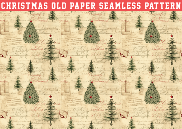 Winter Old Paper Wrapping Pattern